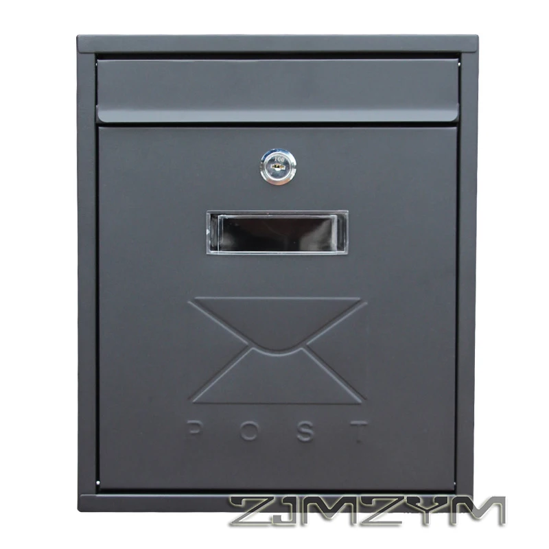 26x9.5x31cm Metal Wall Mount Mailbox Letter Box Apartment Complaint Box Large Capacity Easy Installation Office Home Postbox