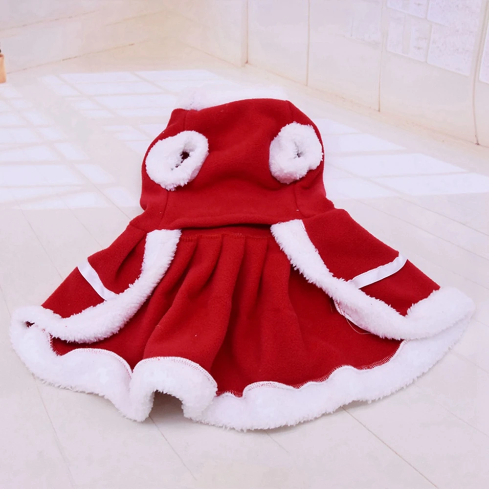 Christmas Pet Dog Clothes Dress for Small Dogs Cosplay Cat Dress Fancy Princess Puppy Dress Santa Claus Skirt Dog Costume