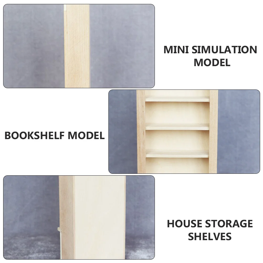 Étagères de rangement de bibliothèque de maison de courses, mini modèle de maison, jouet T1, accessoire de scène l'inventaire, simulation