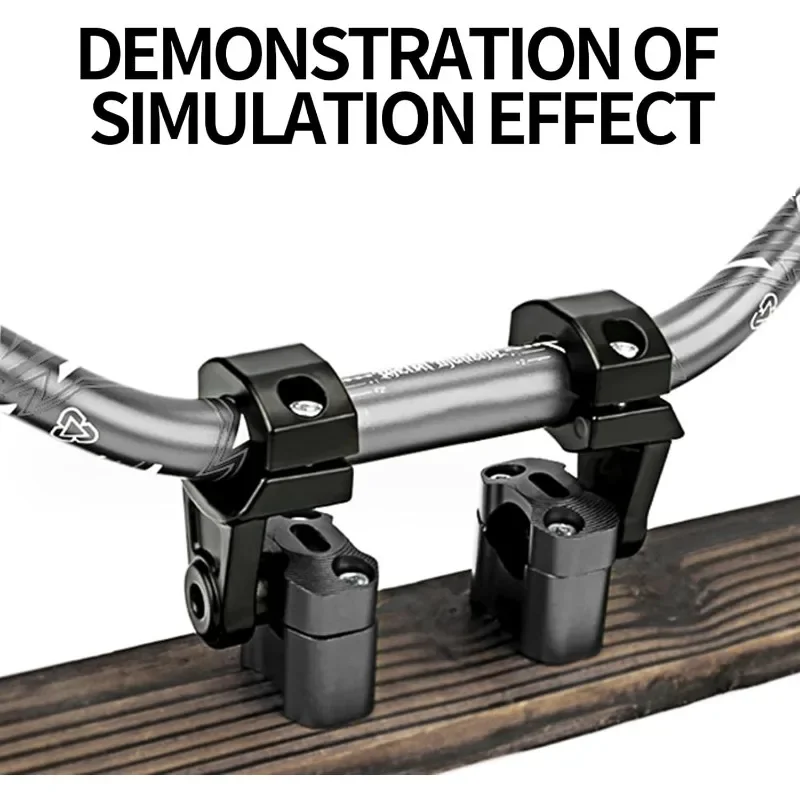 Riser manubrio universale per montaggio su manubrio per moto per morsetto manubrio da 22 mm 7/8" e 28 mm 1-1/8", ad alta resistenza