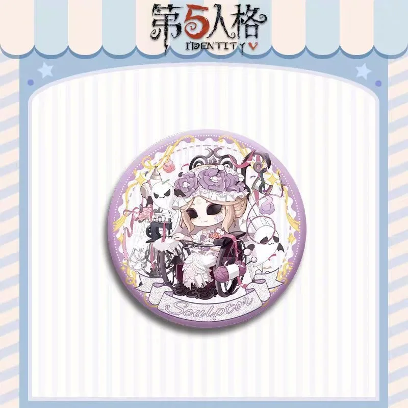 Game Identity V 6th Anniversary Q Version Badge Sculptor Prisoner Cheerleader Cosplay Brooch Collectible Lapel Halloween Gifts