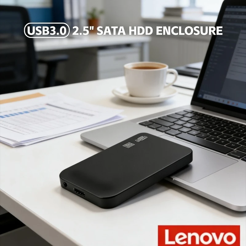 

Внешний корпус для SSD-накопителей Lenovo High-speed SSD Enclosure Mobile 128TB USB 3.0, бокс для внешнего хранения данных HDD с кабелем USB 3.0, ABS-пластик