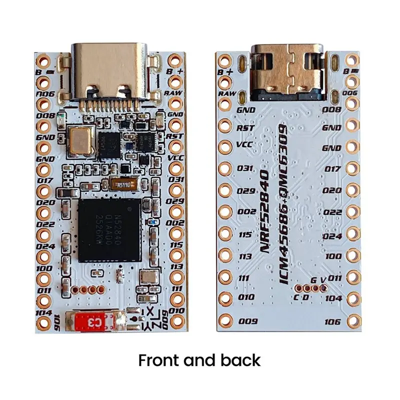 Ingenious-NRF52840 ICM45686+QMC6309 Module Compatible For Supermini/Pro Micro, Made For Slimevr Trackers And Keyboards