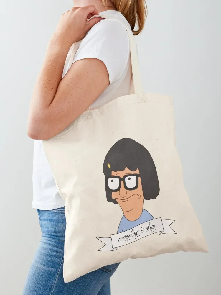 

everything is okay Tote Bag Reusable bags tote bag screen personalized tote Custom bag