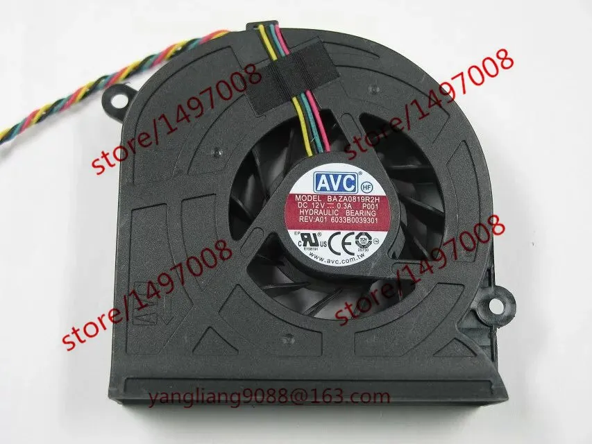 

AVC BAZA0819R2H P001 DC 12V 0.3A 4-Wire Server Cooling Fan