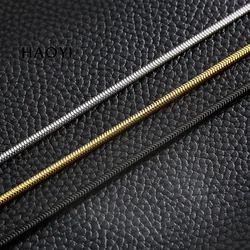 3/4/5/6mm Width Stainless Steel Snake Chain Necklace For Women Men Gold Color Black Waterproof Filmy Jewelry Various Length