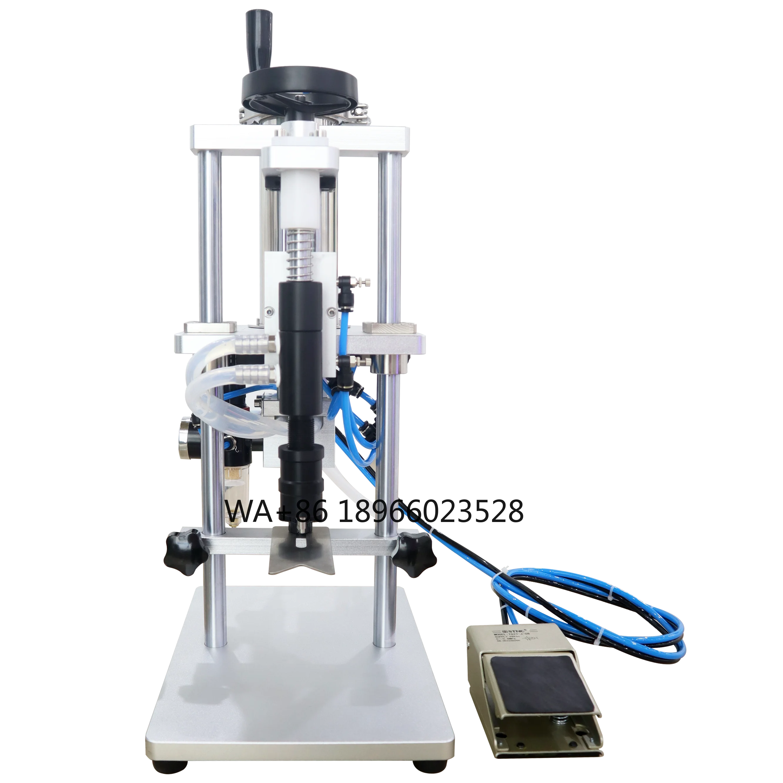 

Yeto Double Heads Pneumatic Small Size Liquid Essential Oil Products Semi Automatic Vacuum Perfume Filling Machine
