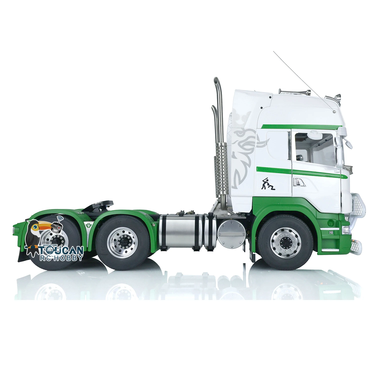 1/14 LESU RC Metallo Trattore Camion 6X6 Auto di Controllo Remoto RTR R730 Luci Suoni Fumatori Unità Verniciato Assemblato Giocattolo Regalo THZH1967