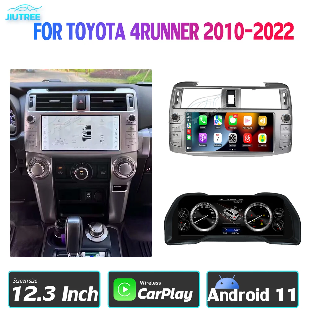 

Автомобильный радиоприемник Android 11, авто HD ЖК-дисплей для Toyota 4Runner 2009-2019, GPS-навигация, мультимедийный плеер и ЖК-спидометр CockPit