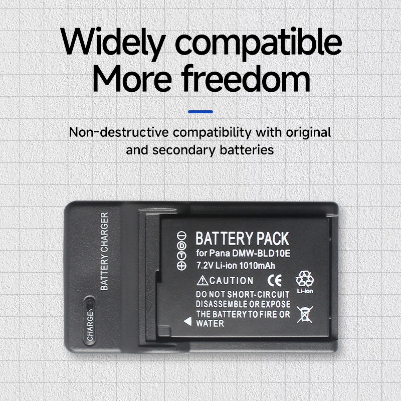 شاحن قاعدة بطارية DMW-BLD10E لبطارية أوليمبوس ليثيوم أيون مهد شحن مخصص متوافق مع OM-D E-M5 وE-M5 M #3