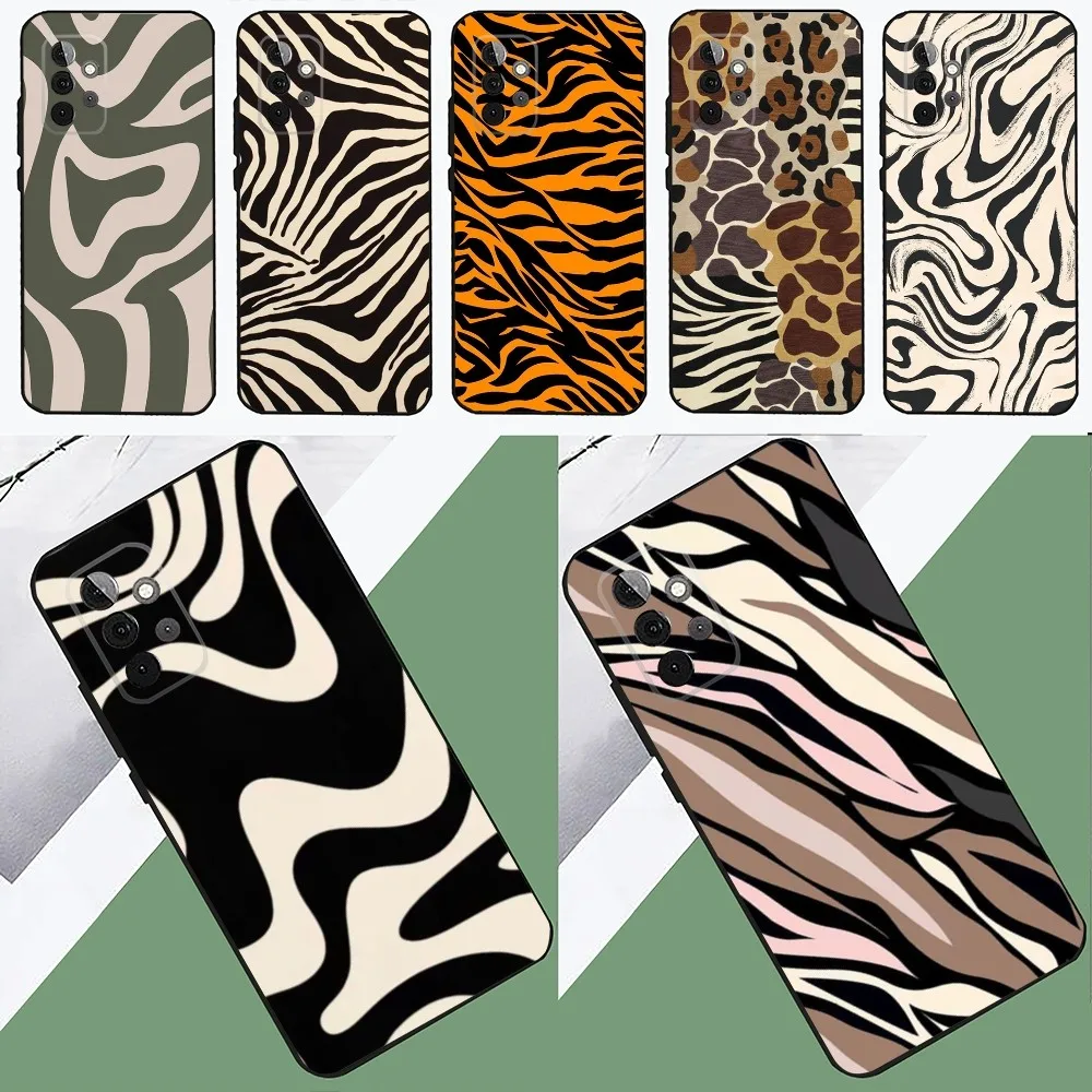 NEW Zebra Stripe Wrinkle  Phone Case For SamsungS24,23,22,21,S20 Ultra Pro 10,S30Plus,S9,20lite Ultra Black Cover