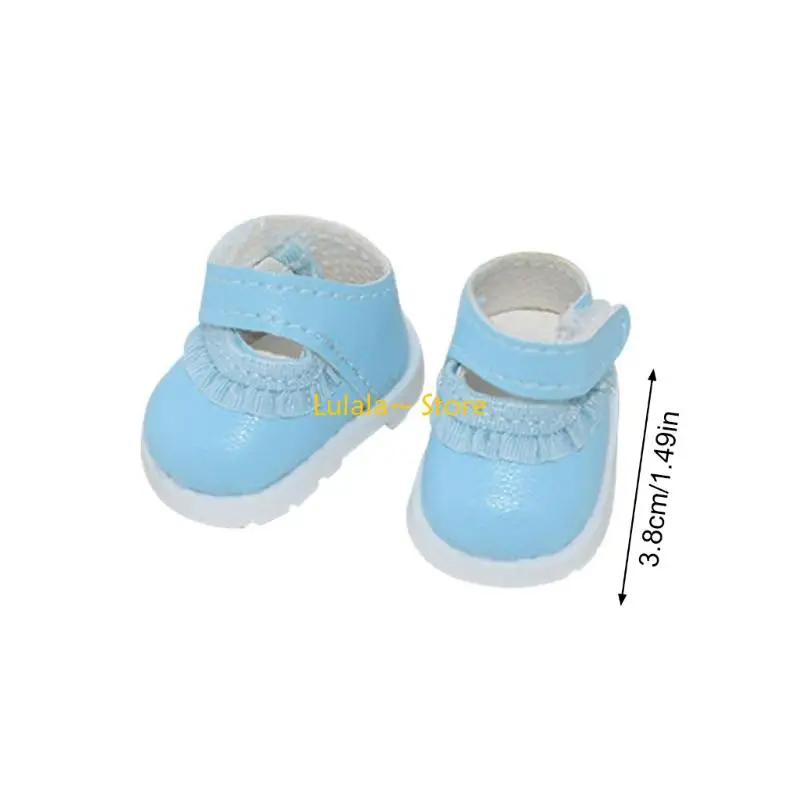 Y4QA Cotton Doll Shoes Set Includes Plush PU Realistic Miniature Footwear For Display Or Play