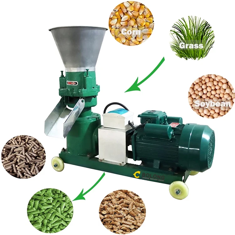 mini poultry animal peletizadora pelletizer small feed pellet mill making machine