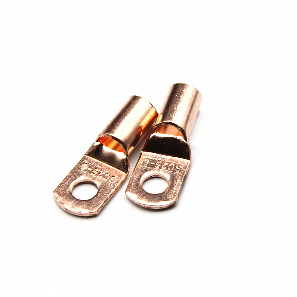 60/100/240PCS SC Bare Terminals Lug Copper Tube Lug Ring Seal Battery Wire Connectors Bare Cable Crimped/Soldered Terminal Kit