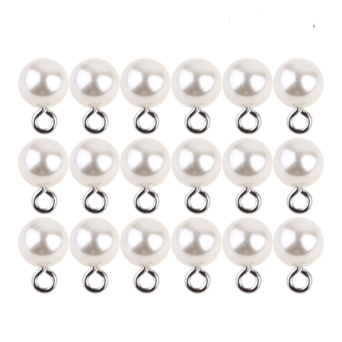 

100Pcs Simulated Pearl Pendant Eye Bolts White 0.8x0.8cm DIY Jewelry Making Accessories for Earrings Necklace Pendants