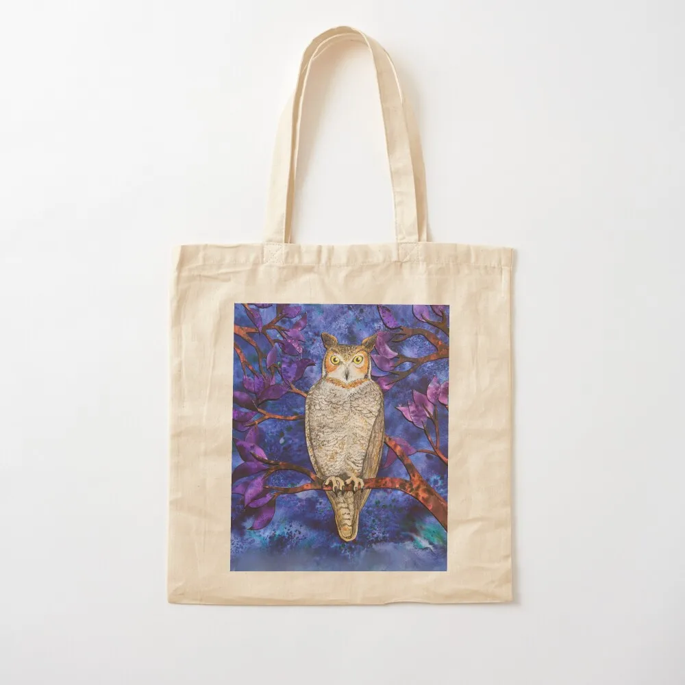 

Autumn Owl in the Plum Tree Tote Bag shopping bag canvas tote bag shopper woman Canvas Tote