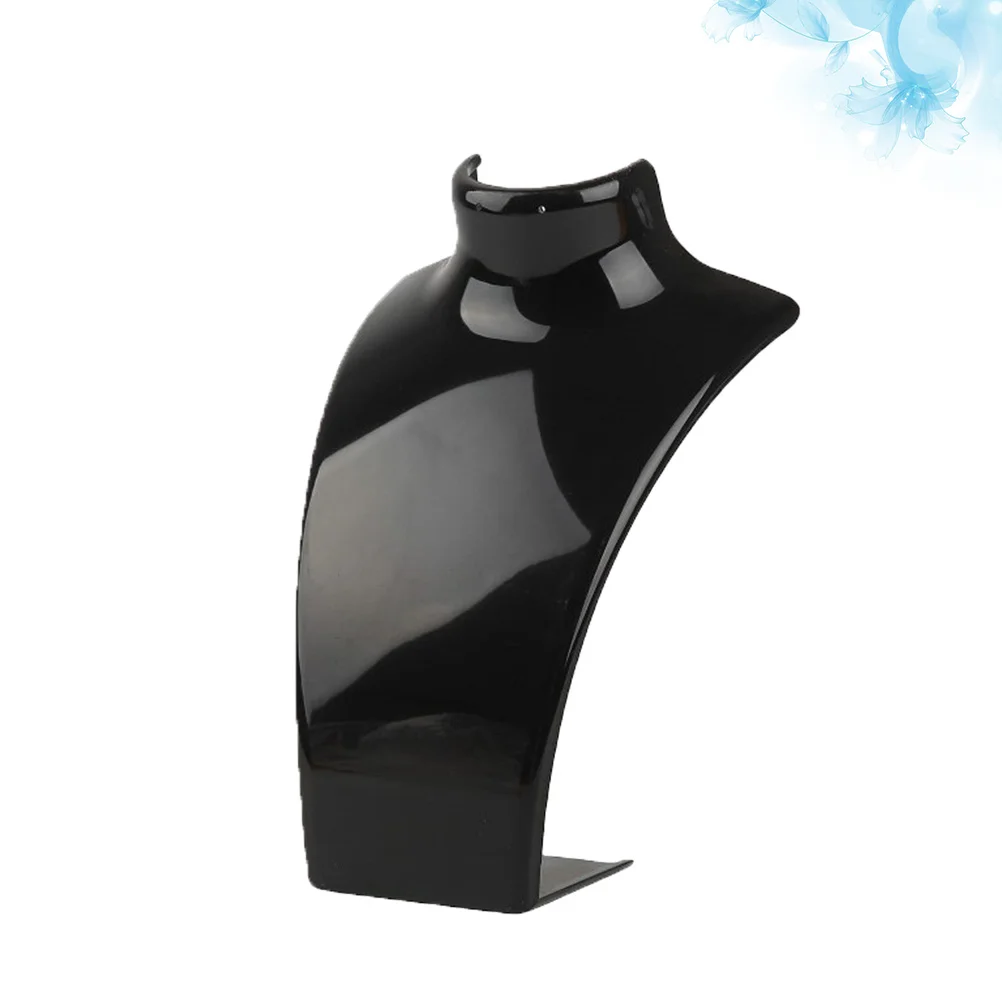 

Elegant Jewelry Display Bust Stand Necklace Organizer Black Home Shop Accent Prized Pieces Storage Retail Stores Vanity Stylish