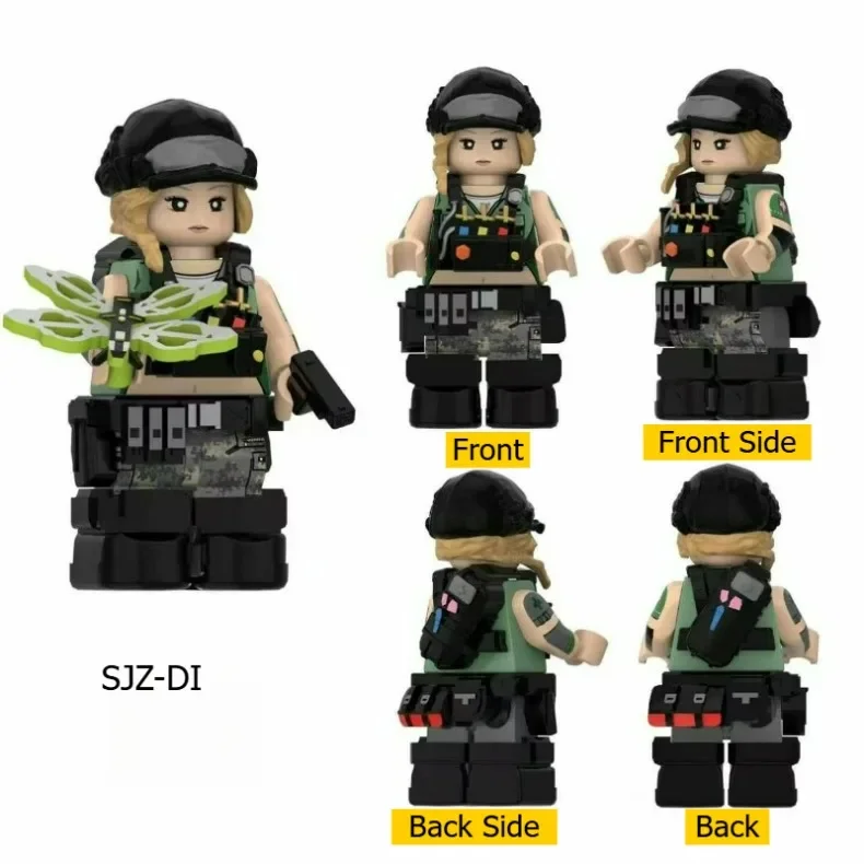 Mini-Militärthema Bausteine, Verschiedene Stile, Sturmtruppen-Actionfiguren, DIY-Bausteine-Modell-Ornamente – Detail 6