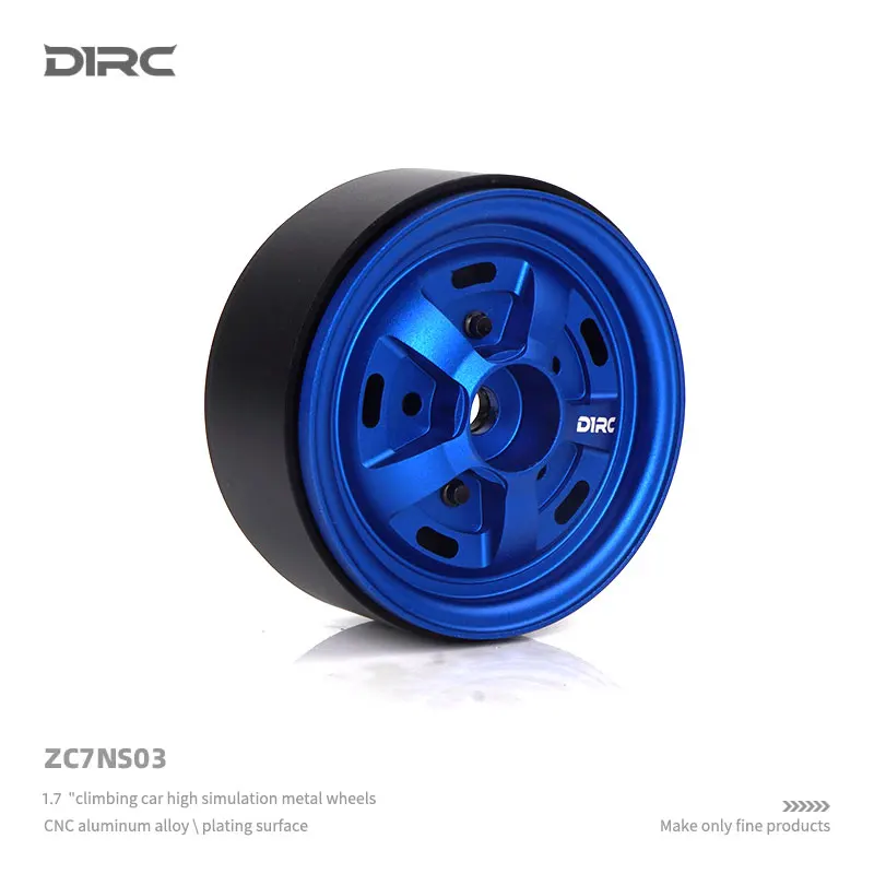

D1RC 4pcs 1.7 Inch Metal Climbing Car Simulation Wheel 65g/pcs for RC