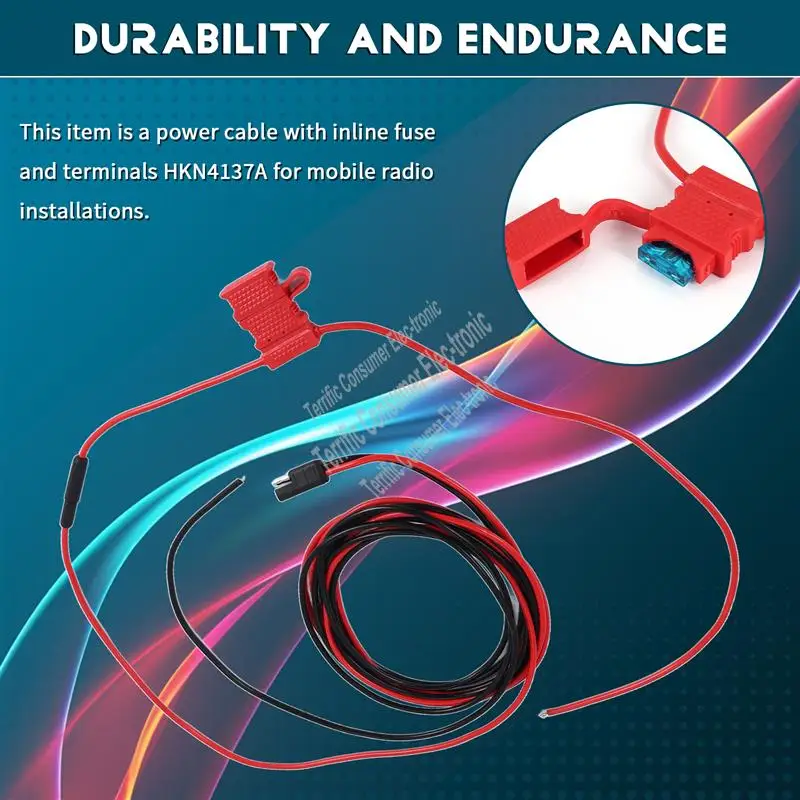 

DC Power Cable Cord For Motorola GM300/338/380/3188CDM1250/750 Metres-TCES