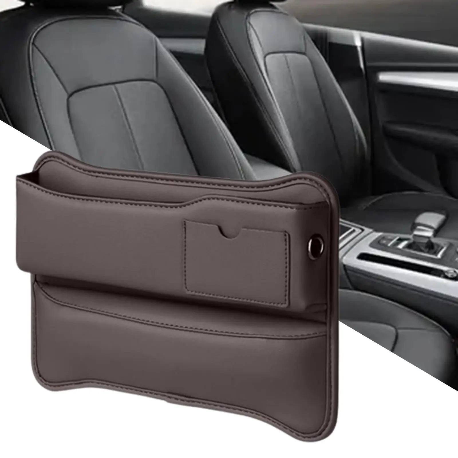 

Car Seat Gap Filler Organizer for Phones Cards Filler Organization PU Leather