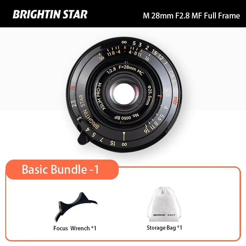 Brightin Star 28mm F2.8 フルフレームマニュアルフォーカスレンズ