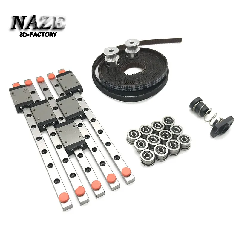 Imagem -03 - Naze 3d V0.1 V0.2 Movimento Conjunto Gt2 Ll2gt rf Cinto Aberto 2gt 20 Dentes Polia F623-rs Rolamento t8 Flange Porca mm Chumbo para Voron0.1 0.2