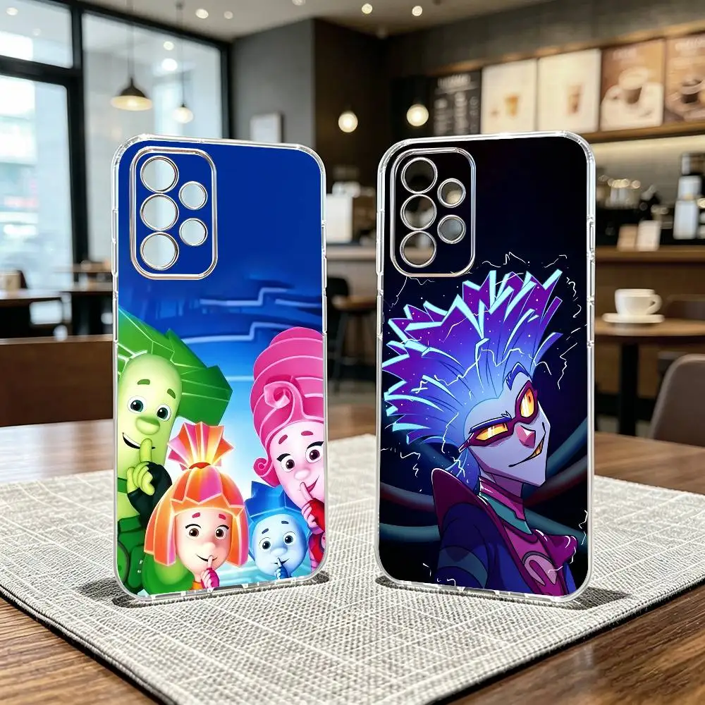 Russian animation The F-Fixies Phone Case Transparent Silicone Soft For Samsung S25,S24,S21,S22,S23,S30,Ultra,S20,Plus,Fe