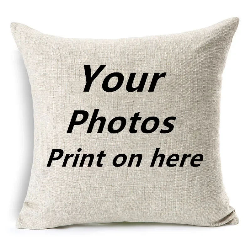 Customized pet logo printed cushion covers, wedding life photos, gifts for children and friends, home decoration, pillowcases