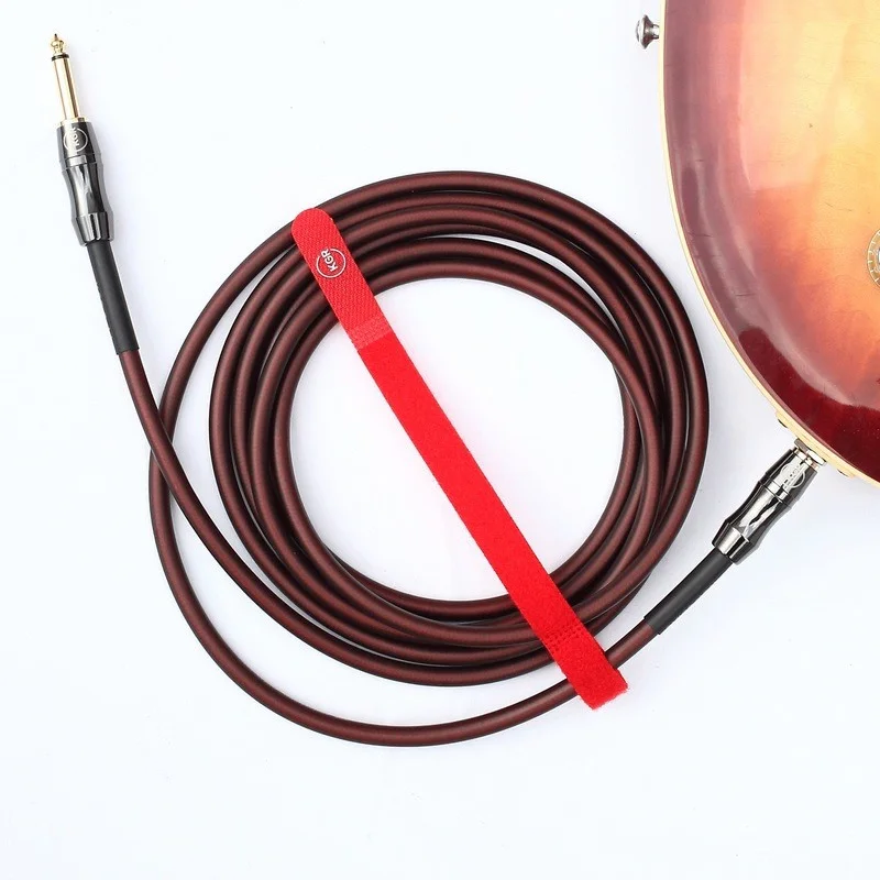 KGR 20AWG Electric Guitar Bass Audio Cable Connector Straight To Right Angle Plug Instrument Noise Reduction Shield Guitar Cable