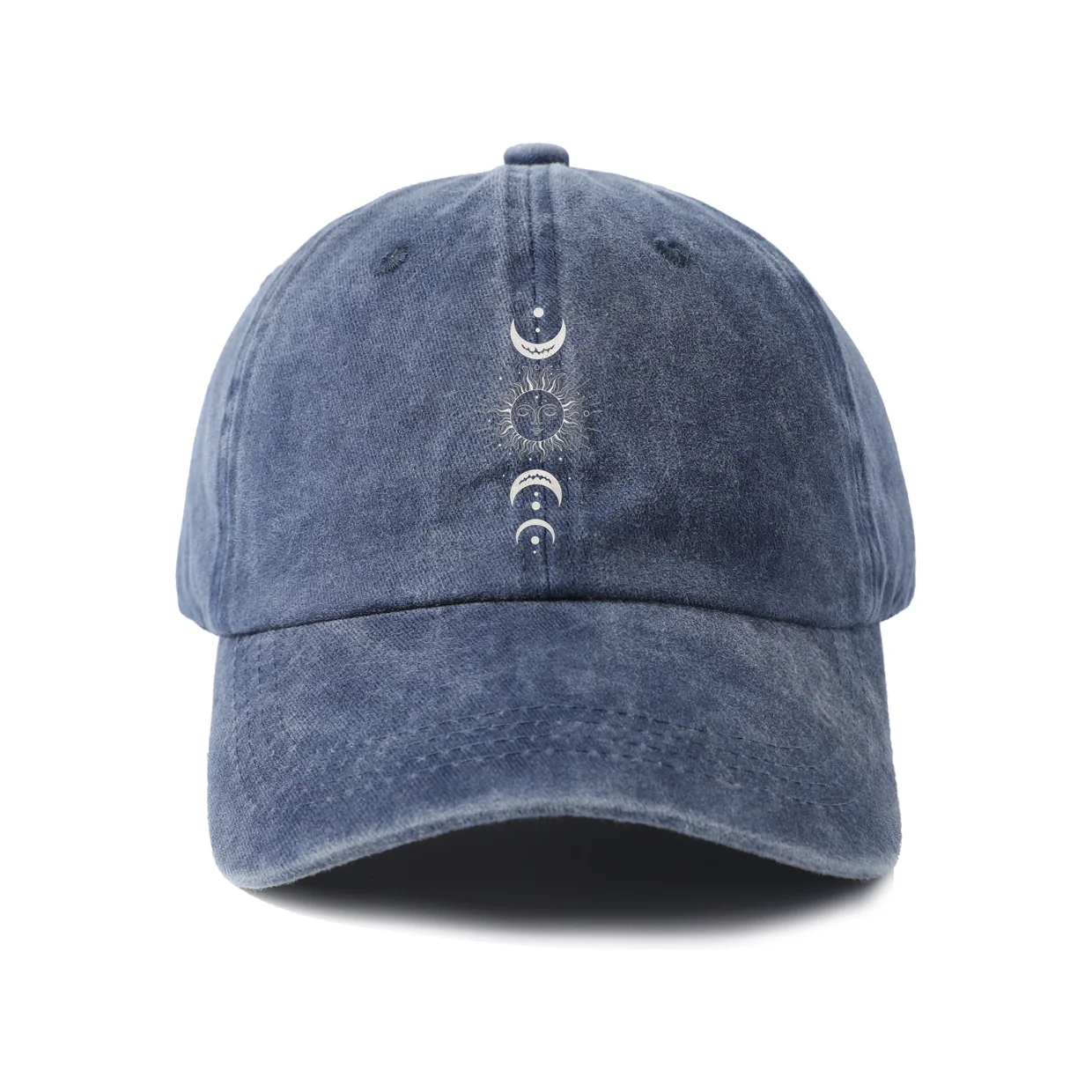 Minimal Pendant Symbol Baseball Cap, Vintage Washed Adjustable Unisex Dad Hat, Outdoor Gift