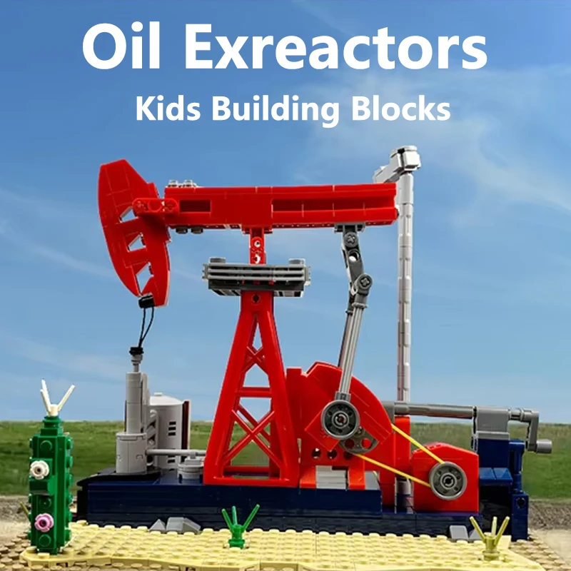 Oil Extractors Building Blocks Desktop Assembly Kit Novel Home Decor Ornament Hand‑built Artistic Creative Present Toy