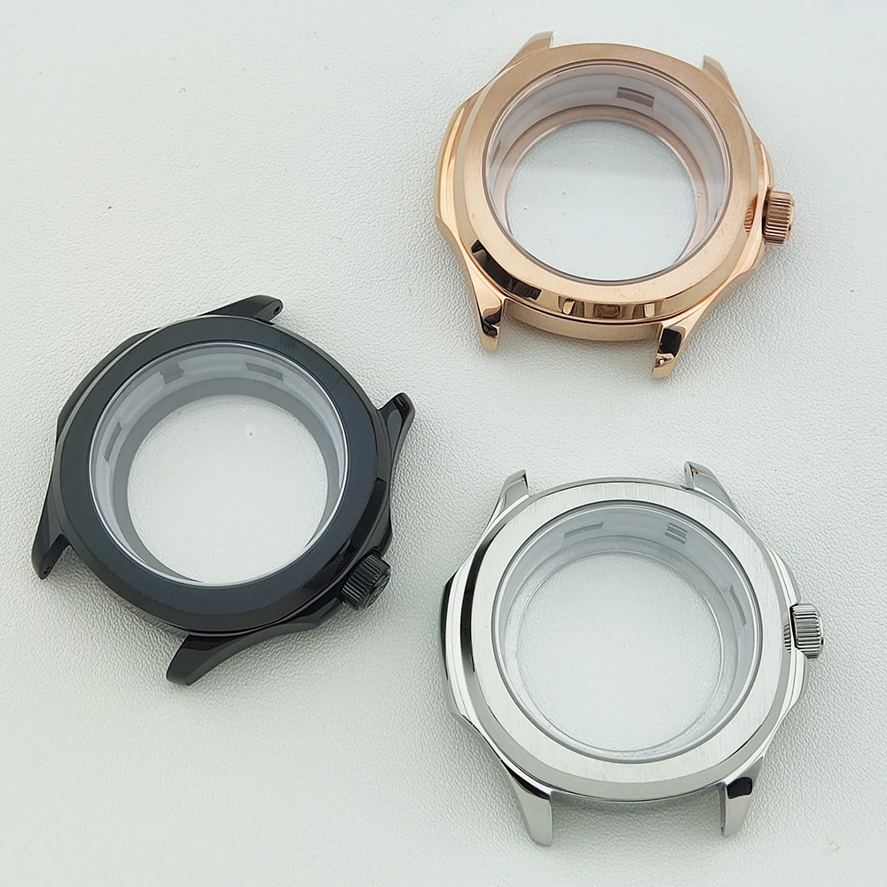 

43mm Watch Case nh35 Case Sapphire Glass Stainless Steel fit 31.5mm Dial Watch Accessories for NH35 NH36 Movement