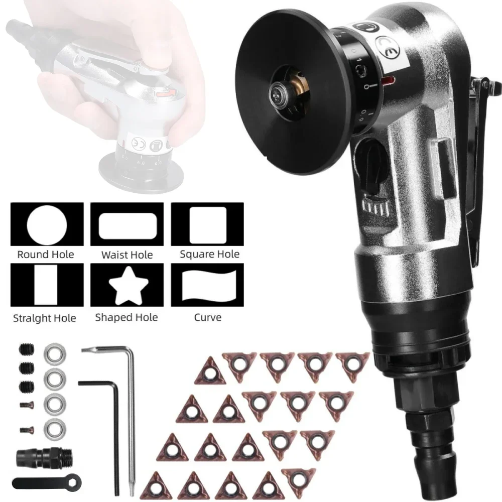 New 45° Mini Pneumatic Chamfering Machine 30000 RPM Portable Arc Air Beveling Machine Metal Trimming Machine with 1/4 Inch Air