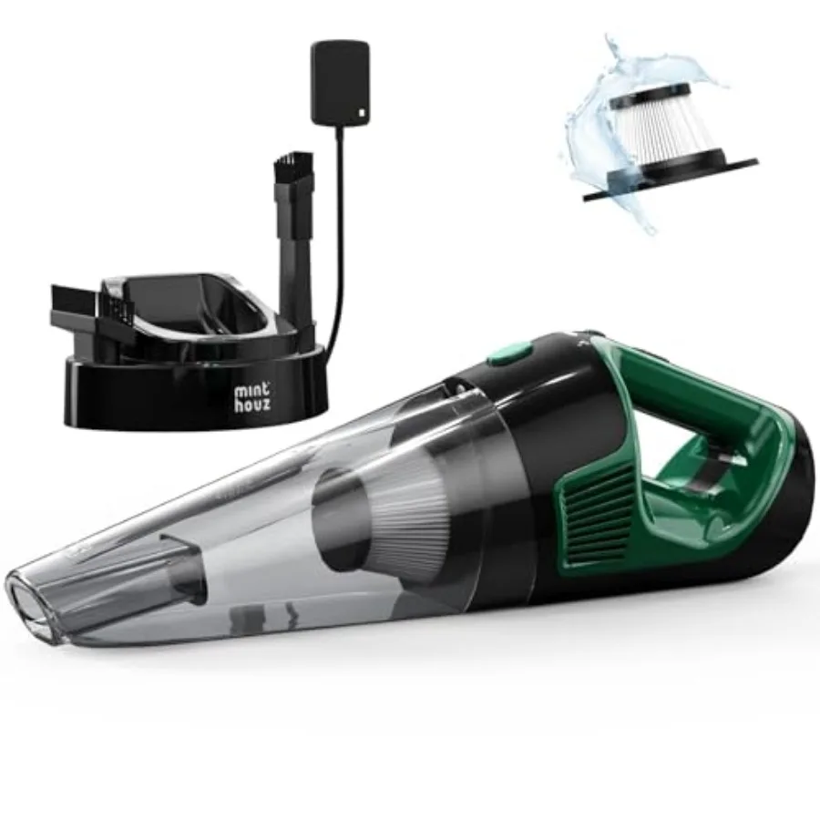 

Handheld Vacuum Cordless, Strong Suction Car Vacuum Cleaner with LED Light, Long Runtime Hand Vacuum Cordless Rechargeable, Han