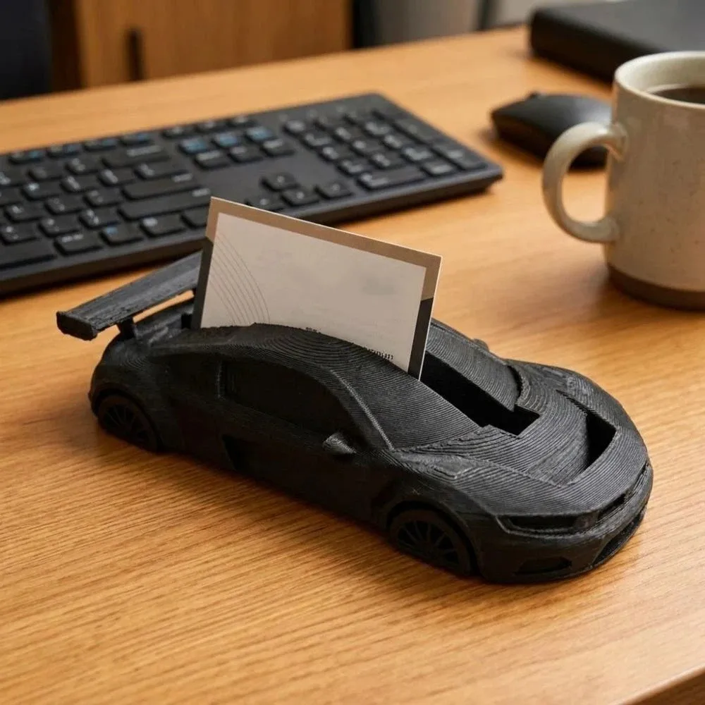 3D Printing Sports Car Business Card Holder Realistic Auto-Themed Car Card Display Holder Novelty Plastic