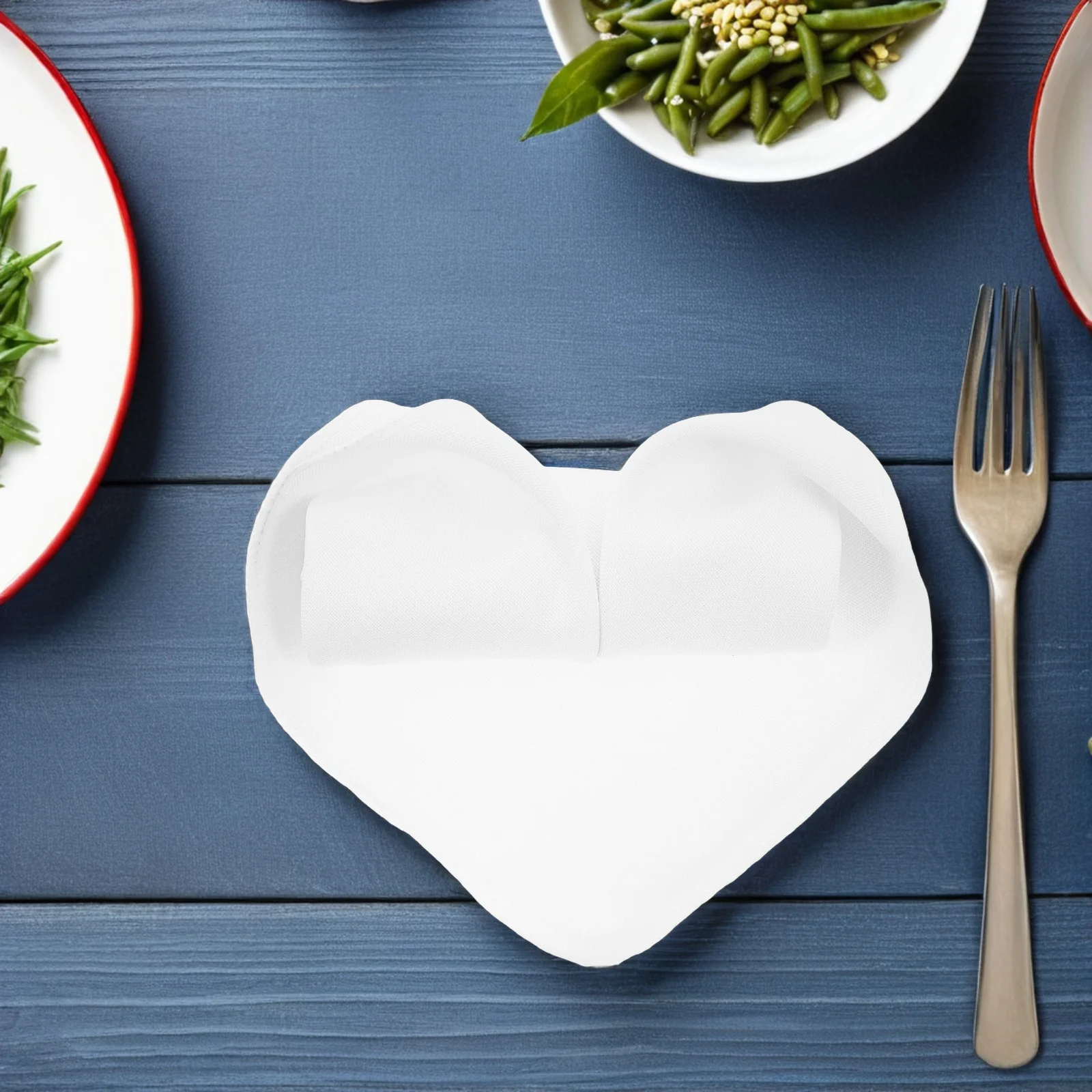 12 قطعة مناديل القماش الأبيض البوليستر 17x17 بوصة قابلة لإعادة الاستخدام وقابلة للغسل عشاء المناديل الزفاف مأدبة مطعم الحفلات