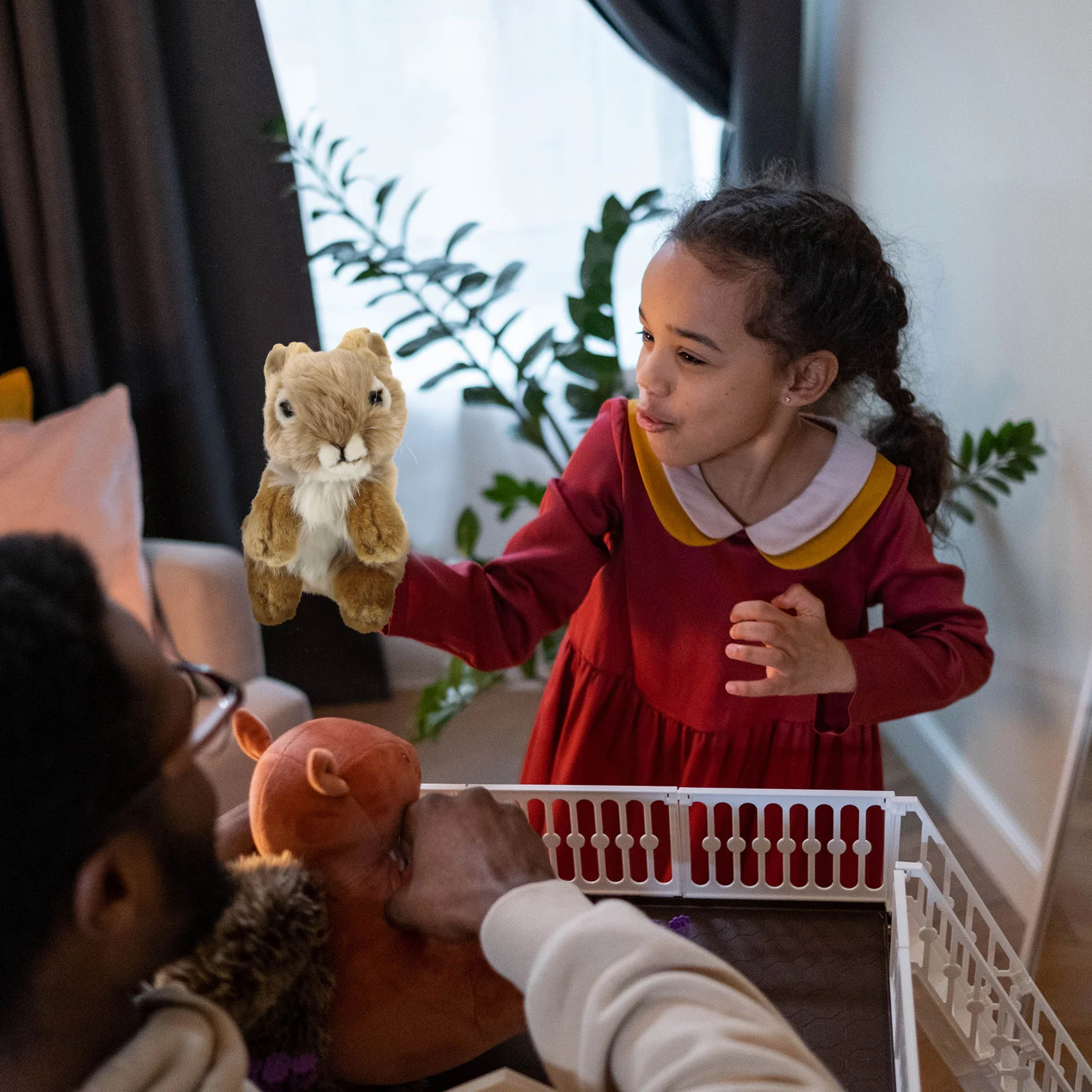 Plüsch Hase Simulation Kaninchen Puppe Kinderspielzeug Mädchen geformtes Spielzeug Kinder Baby