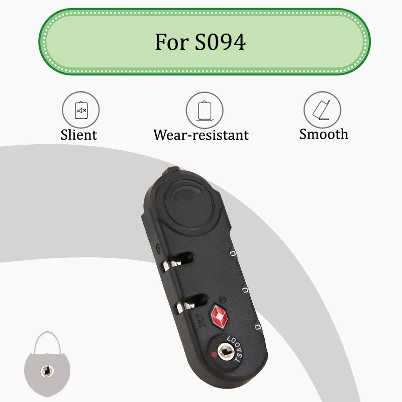 

For S094 Luggage Combination Lock TSA-Approved Universal Model Trolley Lock Anti-Theft Lock Travel and Business Security Lock