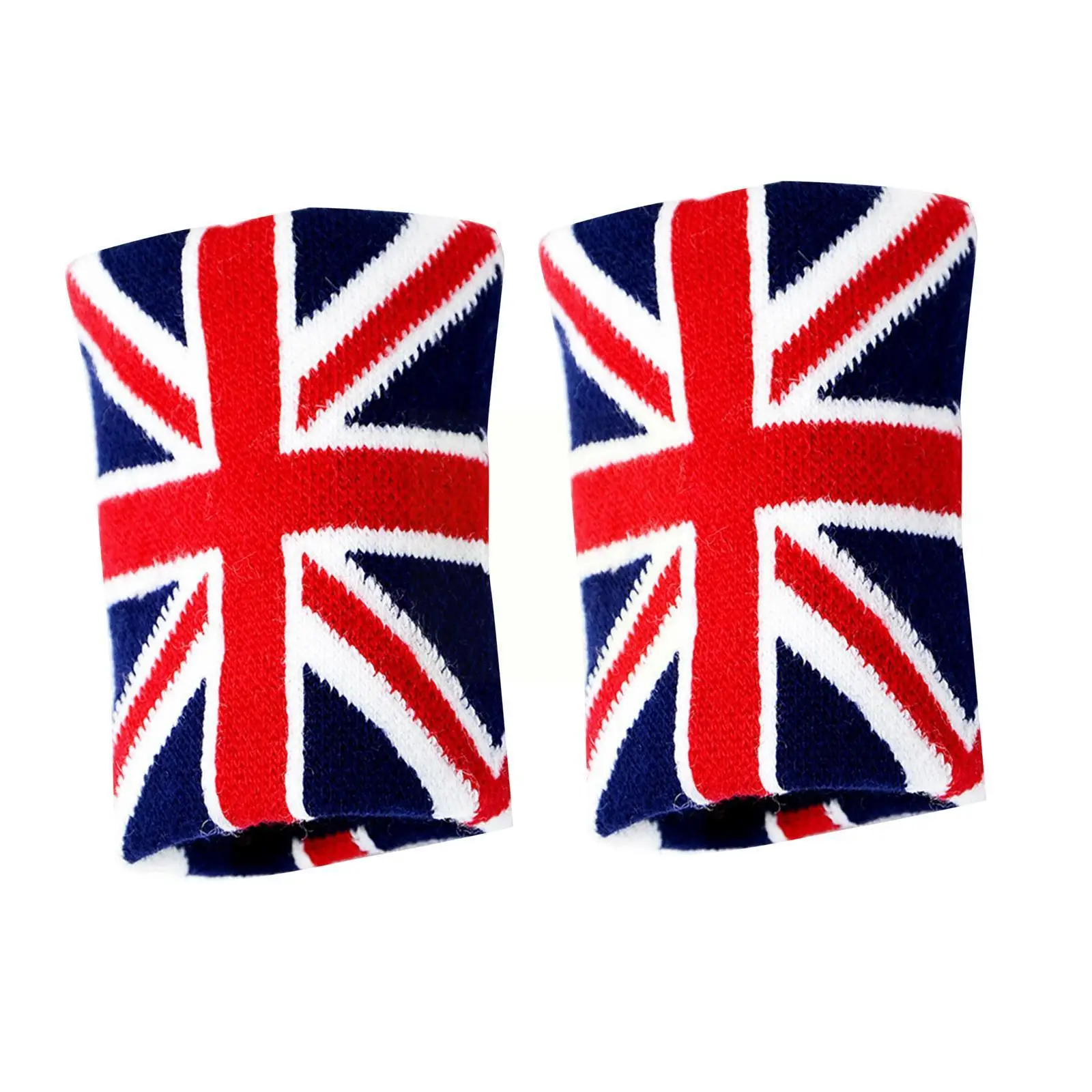 Union Jack Pattern Blue Red Wristband Sport Sweatband Hand Band Sweat Wrist Support Brace Wraps Guards for GYM Volleyball B H8D0