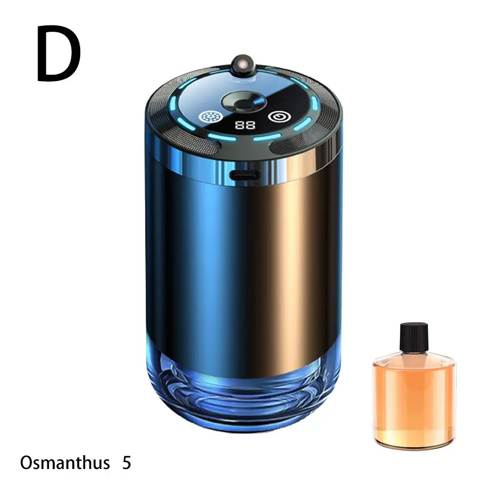 NONE Intelligenter Auto-Lufterfrischer, wiederaufladbarer Auto-Aroma-Diffusor, 5 Stufen einstellbarer intelligenter Auto-Diffusor 6