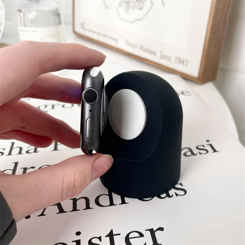 ซิลิโคน Charger สำหรับ Apple นาฬิกา Series 8 7 6 SE 5 4ผู้ถือวงเล็บสำหรับ IWatch 45มม.44มม.42มม.41 40 38Mm อุปกรณ์เสริม