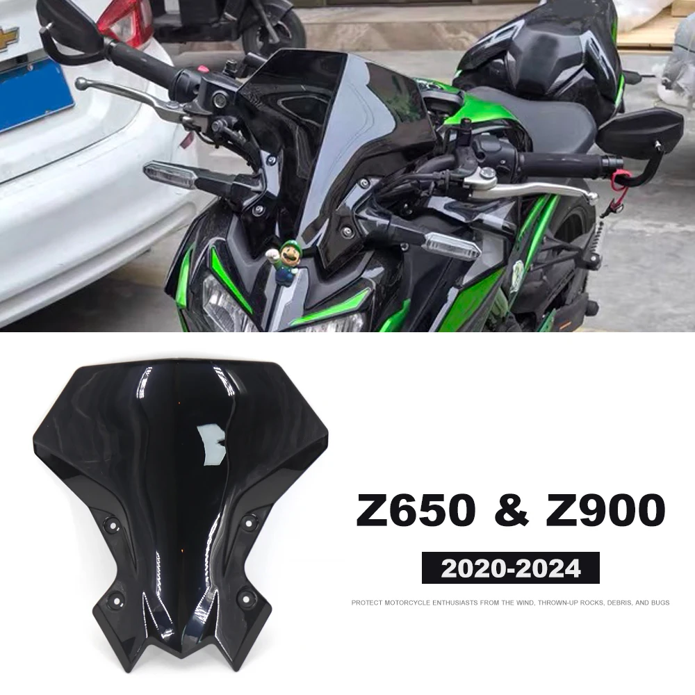 

Z 900 z 650 Motorcycle Windshield Screen For Kawasaki Z900 Z650 Visor Windscreen Double Bubble Wind Deflector 2024 2023 2022