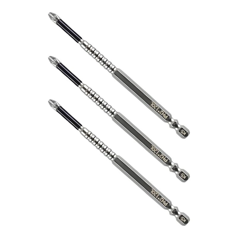 3pcs K5 Crossing Tip Screwdriver Bits Multiple Size for Professional Hand Tool Use