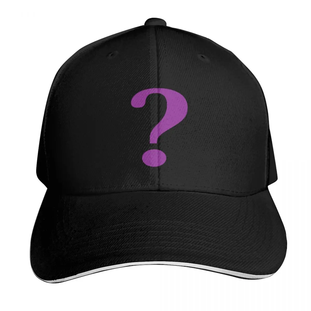 The Riddle Question Mark Symbol Retro Purple Baseball Cap Lightweight Packable Gift for Him Her Casual Daily Wear