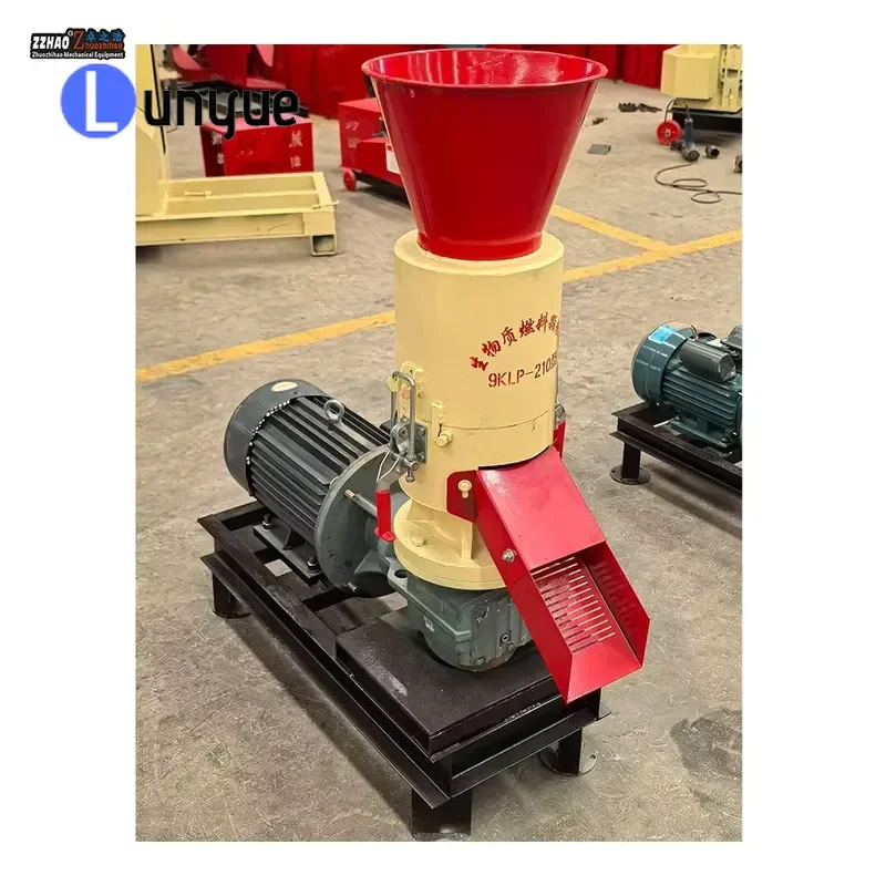 Biomass Pellet Mill for Wood Sawdust Straw Fuel Feed Making Machine High Efficiency Compact Design for Home Farm Use