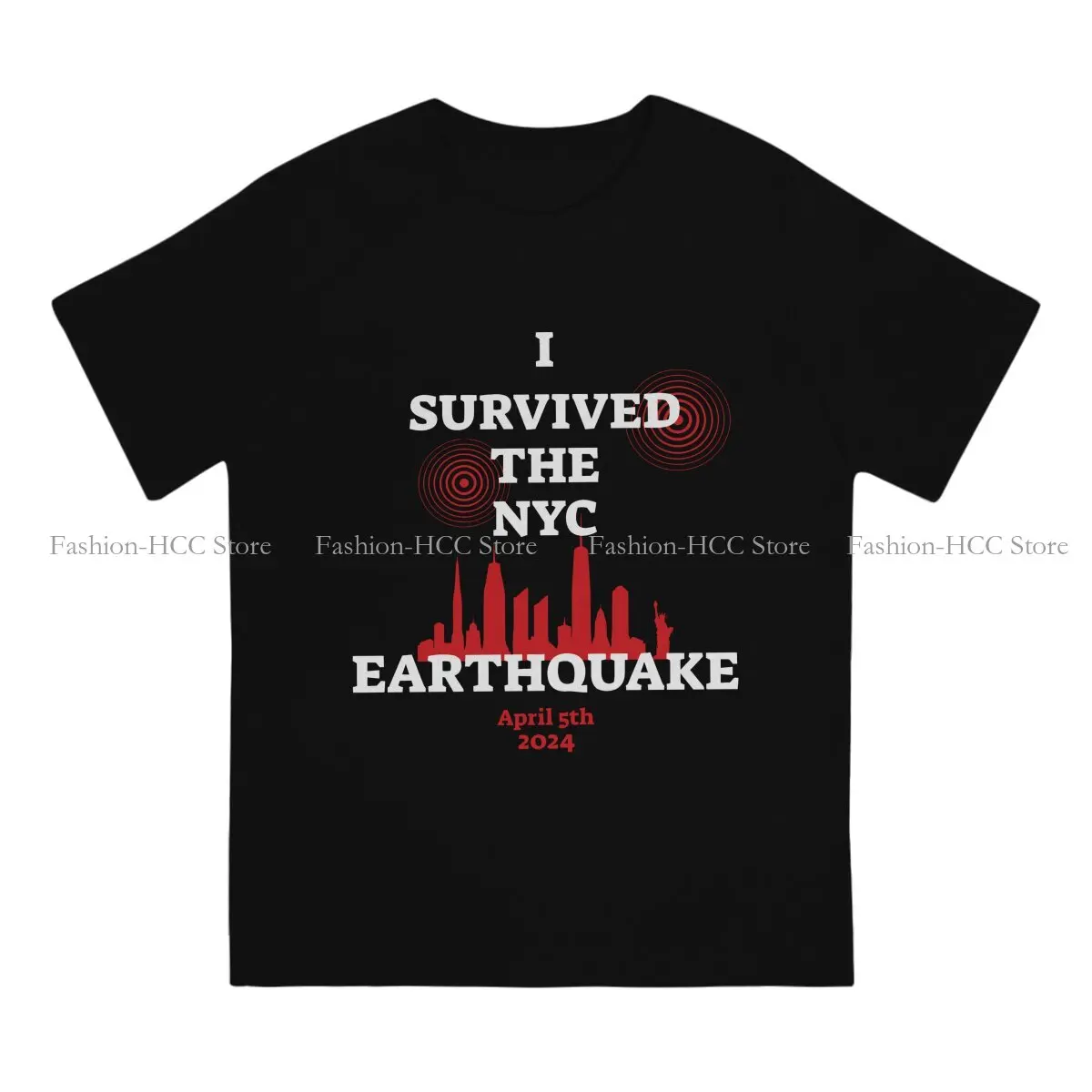 Cool Unique Polyester TShirt I Survived The NYC Earthquake Top Quality Creative Graphic  T Shirt Stuff