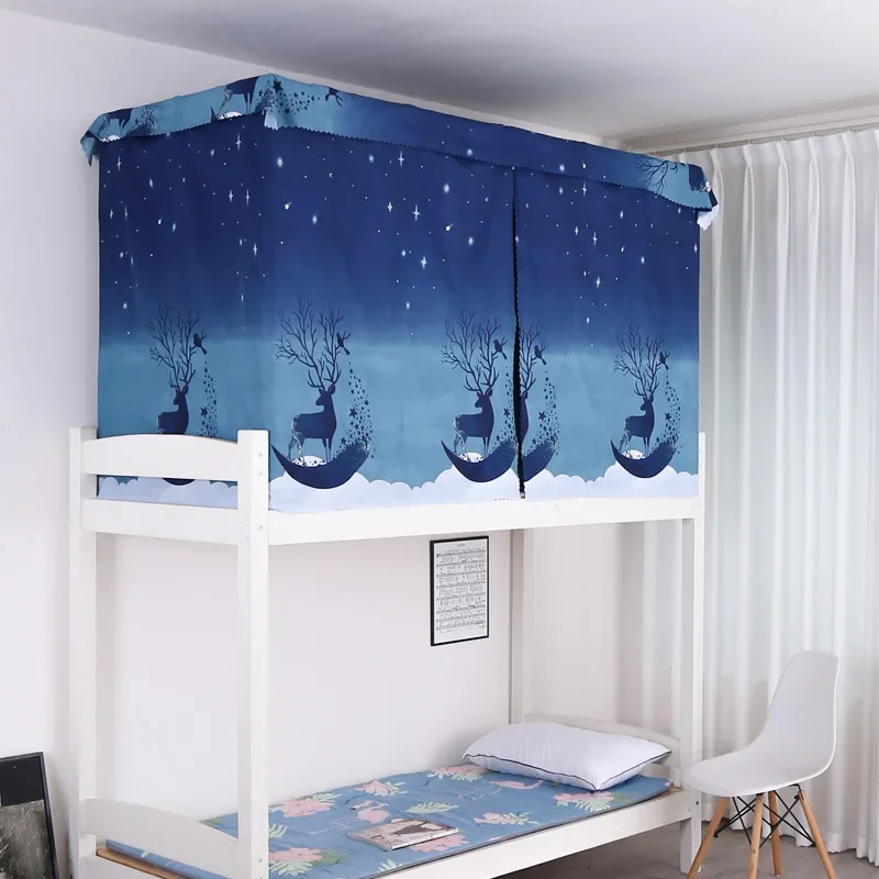 Dormitory Bed Blackout Bed Curtains Mosquito Net Tent Bottom Bunk Breathable Canopy Bed Curtains for Children Bedroom Home Decor