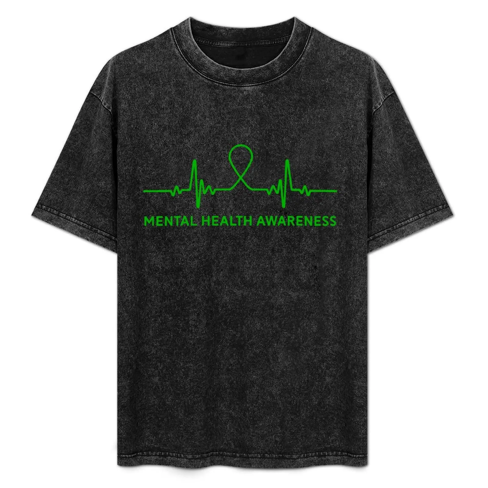 

Depression Anxiety Mental Health Awareness Ribbon T-Shirt Long Lasting Casual T-Shirt