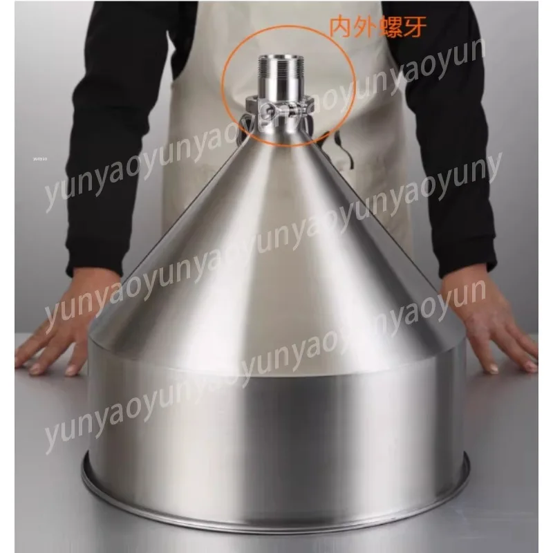 304 Stainless Steel Filling Machine Hopper Food Grade Liquid Paste Feeding Tank Clamp Bottling Equipment Accessory